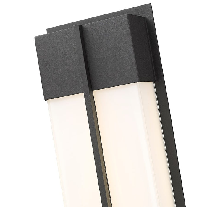 Z-Lite Nyx 2 Light 6" Outdoor Wall Light, Black/Gloss Opal