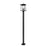 Z-Lite Rainer 4Lt 13.5" Outdoor Post/Square, Black/Seedy - 5015PHBS-536P-BK