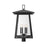 Z-Lite Rainer 6Lt 32" Outdoor Post Mount Fixture, Black/Seedy