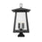 Z-Lite Rainer 6Lt 33" Outdoor Pier Mount, Black/Clear Seedy