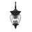 Z-Lite Davina 4 Light 12" Outdoor Wall Light, Black/Clear Ribbed