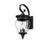 Z-Lite Davina 3 Light 9" Outdoor Wall Light, Black/Clear Ribbed