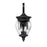 Z-Lite Davina 3 Light 9" Outdoor Wall Light, Black/Clear Ribbed