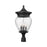 Z-Lite Davina 4Lt 12" Outdoor Post Mount Fixture, Black/Ribbed