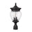 Z-Lite Davina 3Lt 9" Outdoor Post Mount Fixture, Black/Ribbed - 5016PHMR-BK