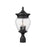 Z-Lite Davina 3Lt 9" Outdoor Post Mount Fixture, Black/Ribbed