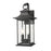 Z-Lite Tiberius 2 Light 8.75" Outdoor Wall Light, Black/Clear Seedy - 5017M-BK