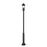 Z-Lite Tiberius 4Lt 12" Outdoor Post Mount, Black/Seed - 5017PHBR-5010P-BK