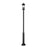 Z-Lite Tiberius 4 Light 12" Outdoor Post Mount, Black/Seed