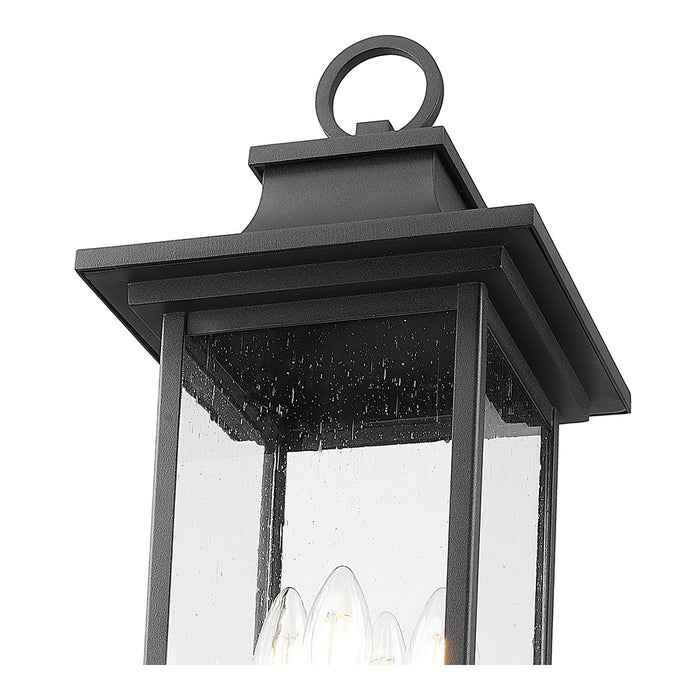 Z-Lite Tiberius 4 Light 14.25" Outdoor Post Mount, Black/Seed