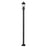 Z-Lite Tiberius 4Lt 9.25" Outdoor Post Mount, Black/Seed - 5017PHBS-536P-BK