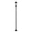 Z-Lite Tiberius 4Lt 9.25" Outdoor Post Mount, Black/Seed