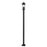 Z-Lite Tiberius 4Lt 9.25" Outdoor Post Mount, Black/Seed
