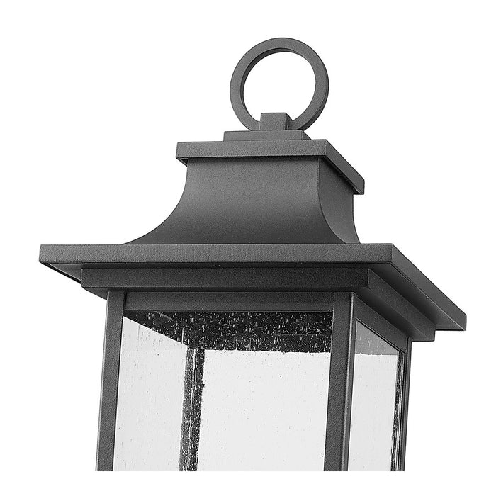 Z-Lite Tiberius 4Lt 25" Outdoor Post Mount/Square, Black/Seed