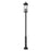 Z-Lite Tiberius 6 Light 12" Outdoor Post Mount, Black/Seed - 5017PHXLR-5010P-BK