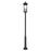 Z-Lite Tiberius 6Lt 12" Outdoor Post Mount, Black/Seed