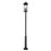 Z-Lite Tiberius 6 Light 12" Outdoor Post Mount, Black/Seed