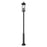 Z-Lite Tiberius 6Lt 12" Outdoor Post Mount, Black/Seed