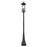 Z-Lite Tiberius 6Lt 14.25" Outdoor Post Mount, Black/Seed - 5017PHXLR-564P-BK