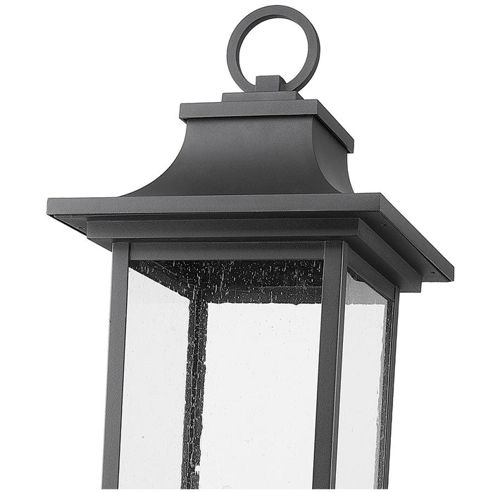 Z-Lite Tiberius 6Lt 12" Outdoor Post Mount/Round, Black/Seed