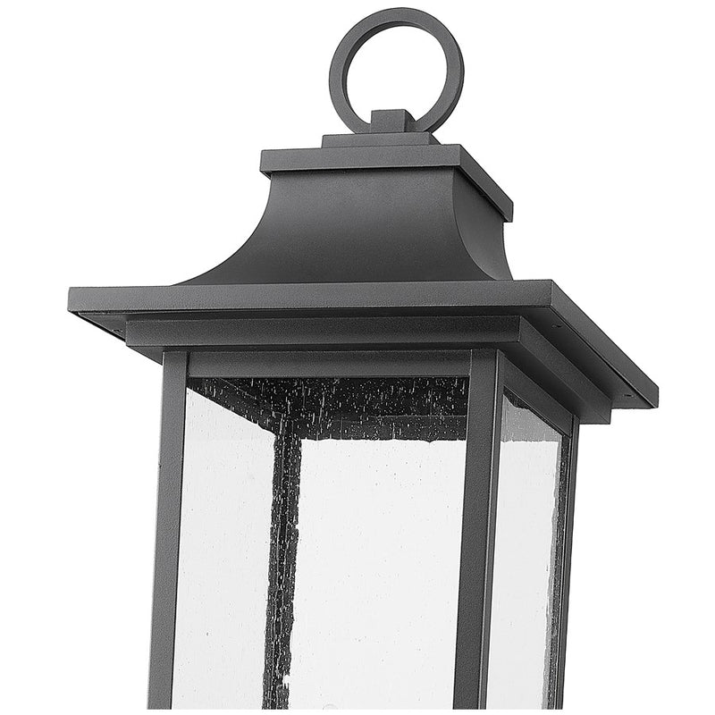Z-Lite Tiberius 6 Light 12" Outdoor Post Mount/Round, Black/Seed