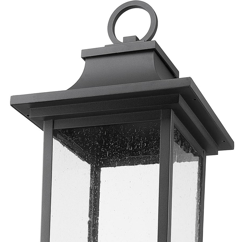 Z-Lite Tiberius 6Lt 12" Outdoor Post Mount/Square, Black/Seed