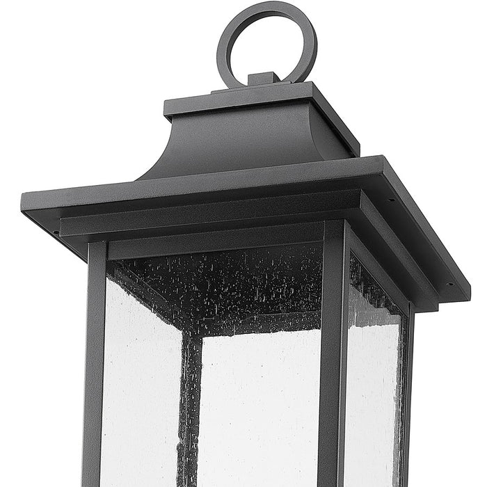 Z-Lite Tiberius 6 Light 12" Outdoor Post Mount/Square, Black/Seed