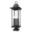 Z-Lite Tiberius 6Lt 12" Outdoor Pier/Square, Black/Seed - 5017PHXLS-SQPM-BK