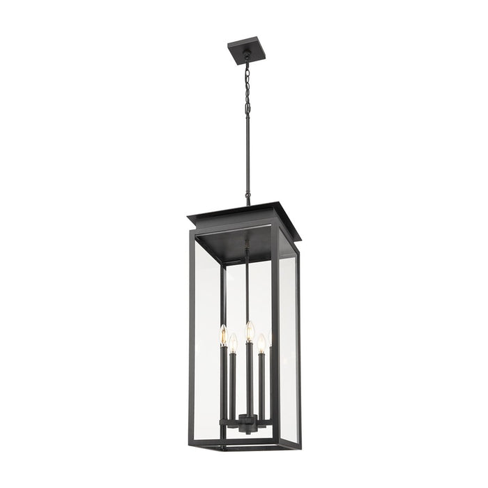 Z-Lite Nova 5Lt 12.5" Outdoor Chain Mount Ceiling, Black/Clear