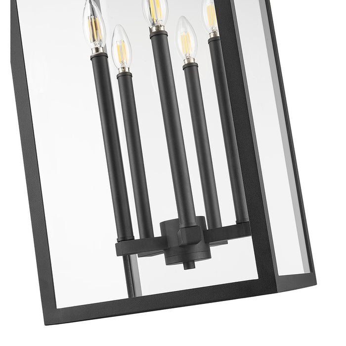 Z-Lite Nova 5Lt 12.5" Outdoor Chain Mount Ceiling, Black/Clear