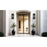Z-Lite Nova 3 Light 8.25" Outdoor Wall Light, Black/Clear