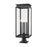 Z-Lite Nova 4Lt 10.5" Outdoor Pier Mount/Round, Black/Clear - 5018PHBR-533PM-BK