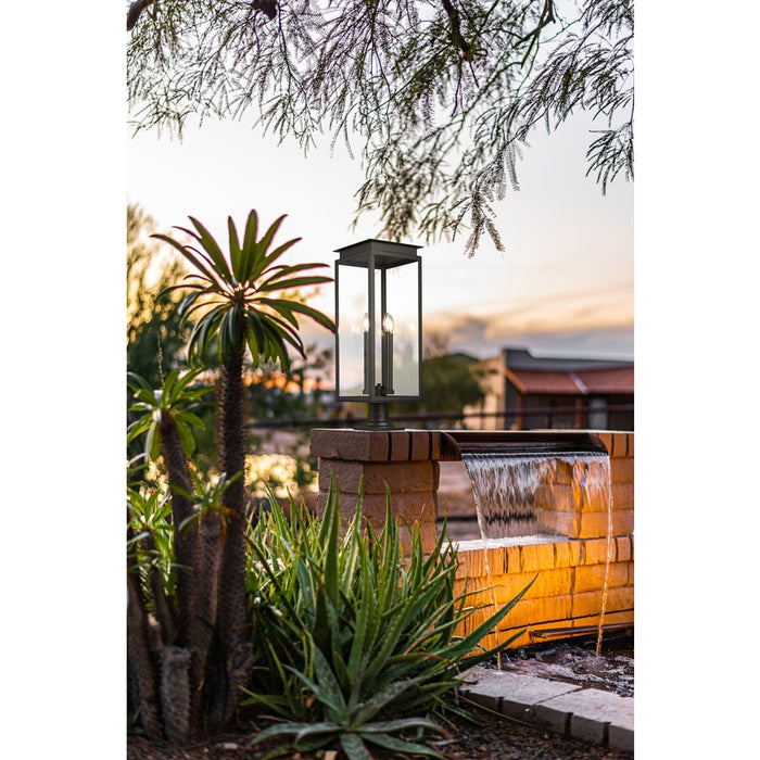 Z-Lite Nova 4Lt 10.5" Outdoor Pier Mount/Round, Black/Clear