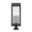 Z-Lite Nova 4Lt 10.5" Outdoor Pier Mount/Round, Black/Clear