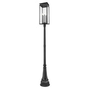 Z-Lite Nova 5Lt 14.25" Outdoor Post Mounted, Black/Clear - 5018PHXLR-564P-BK