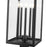 Z-Lite Nova 5 Light 12.5" Outdoor Post Mount/Square, Black/Clear