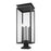 Z-Lite Nova 5Lt 12.5" Outdoor Pier Mount/Square, Black/Clear