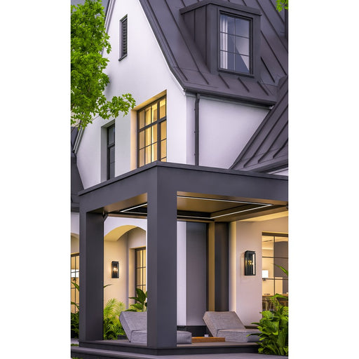 Z-Lite Nova 5 Light 9.25" Outdoor Wall Light, Black/Clear