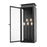 Z-Lite Nova 5 Light 9.25" Outdoor Wall Light, Black/Clear