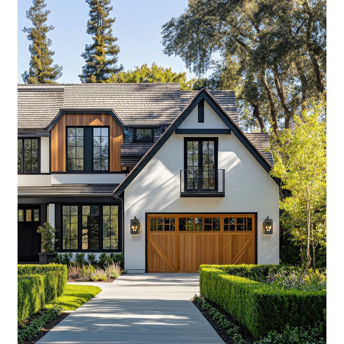 Z-Lite Hartwell 3 Light Outdoor Wall Light, Sand Black/Clear Seedy