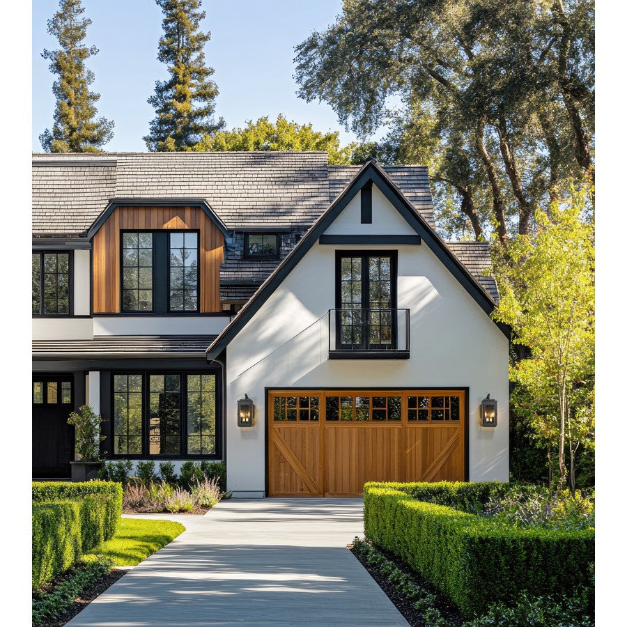 Z-Lite Hartwell 3 Light Outdoor Wall Light, Sand Black/Clear Seedy