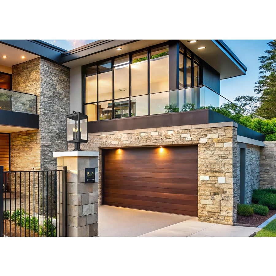 Z-Lite Hartwell 4Lt Outdoor Pier Mount, Black/Clear Seedy