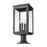 Z-Lite Hartwell 4Lt Outdoor Pier Mount, Black/Clear Seedy