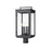 Z-Lite Hartwell 4Lt Outdoor Post Mount/Round, Black/Clear Seedy - 5019PHBR-BK