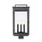 Z-Lite Hartwell 4Lt Outdoor Post Mount/Square, Black/Clear Seedy