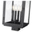 Z-Lite Hartwell 4Lt Outdoor Post Mount/Square, Black/Clear Seedy