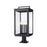 Z-Lite Hartwell 5Lt Outdoor Pier Mount, Black/Clear Seedy - 5019PHXLR-533PM-BK