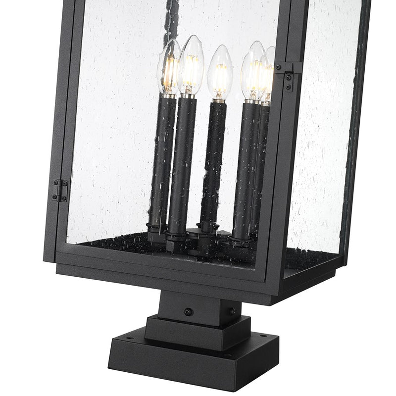Z-Lite Hartwell 5Lt Outdoor Pier Mount/Square, Black/Seed