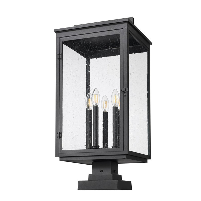 Z-Lite Hartwell 5Lt Outdoor Pier Mount/Square, Black/Seed