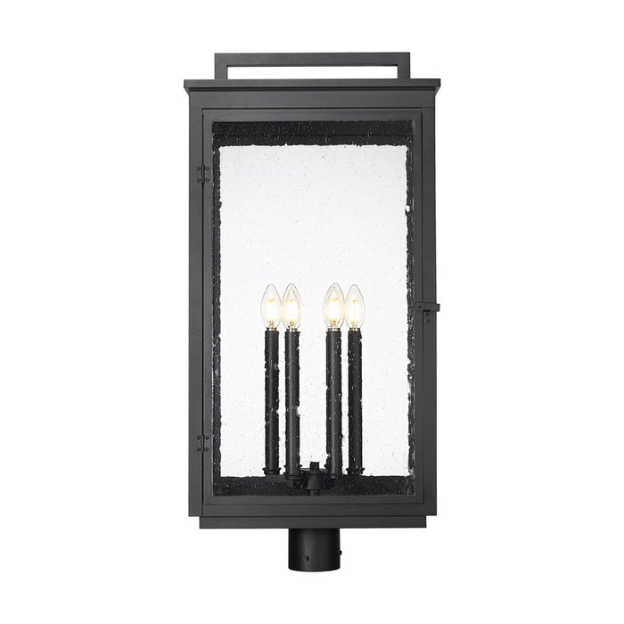 Z-Lite Hartwell 6Lt Outdoor Post Mount/Round, Black/Clear Seedy